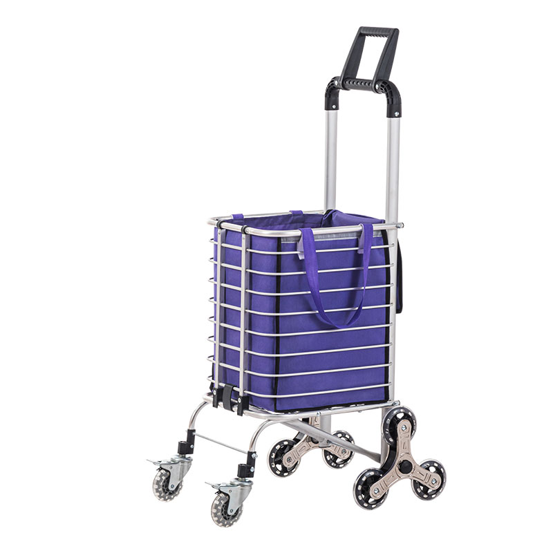 8 tsjillen Folding Aluminium Alloy Shopping Trolley Cart mei Bag